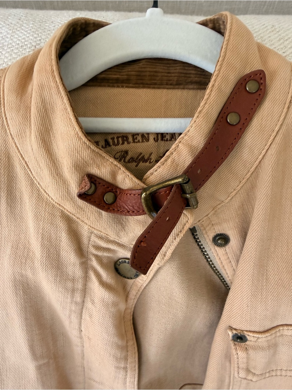 Ralph Lauren Tan Field Jacket with Leather-Trim Pockets - Picture 5 of 15